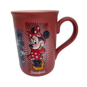 Minnie Mouse Pink Ceramic Coffee Mug  14 oz Disneyland Souvenir